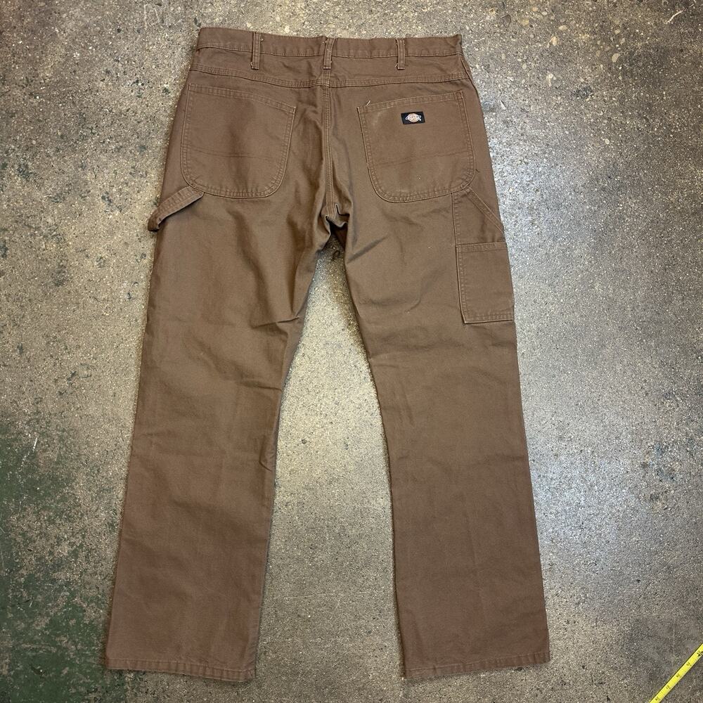 Dickies Duck Carpenter Pants Mens 36x32 Timber Brown Canvas Workwear Relaxed